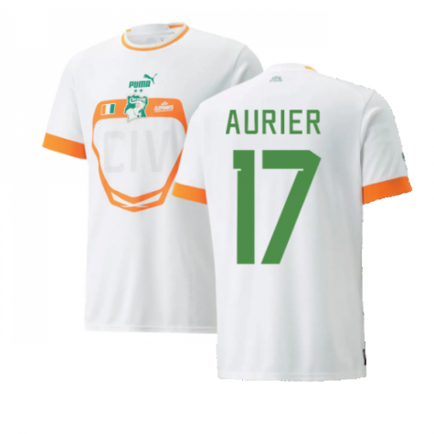 Ivory Coast Serge Aurier 17 Away Shirt Kit 2022-2023