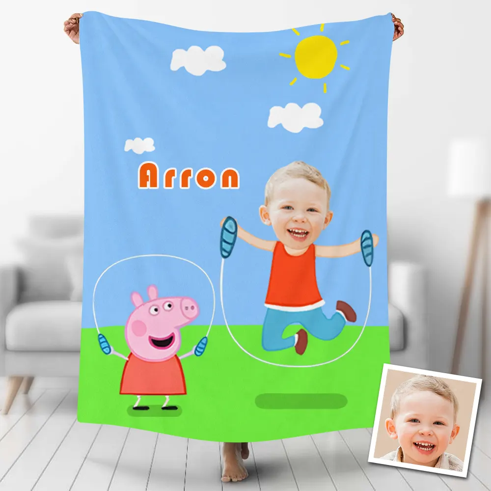 Custom Blankets Personalized Peppa Pig Pig Blanket