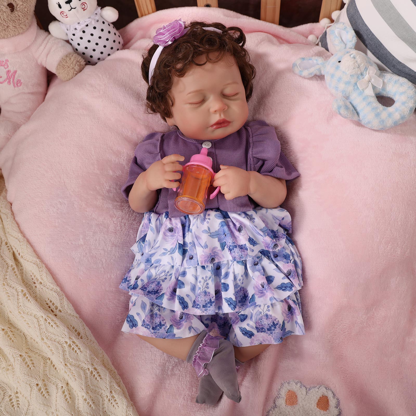 Real Lifelike Asleep Realistic Babies 20'' Reborn Infant Baby Girls Doll that Look Real Named