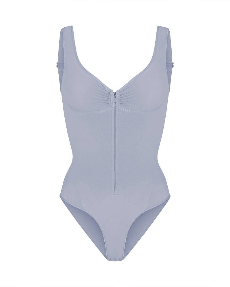 Seamless Bodysuit Sexy Hip-Lifting Tummy-Control Tight-Fitting Bodysuit With Zipper.