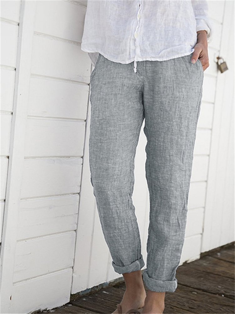 Comfy Breathable Woven Casual Pants