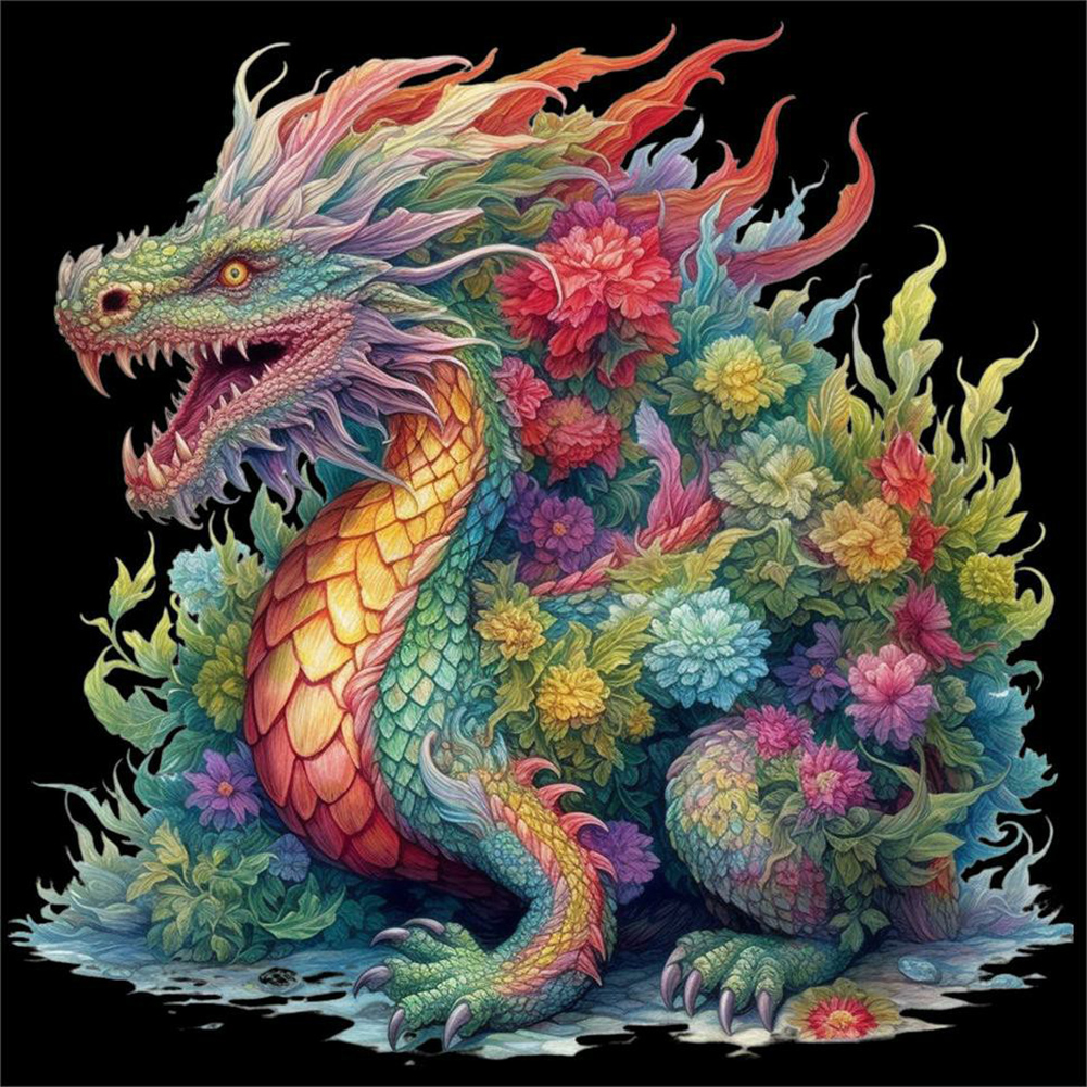 Full Round Drill Diamond Painting - Western Dragon - 40*40cm