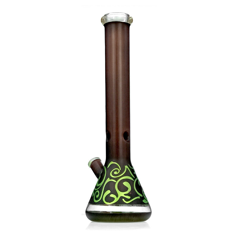 Beaker Base Water Pipe Hot Selling Bong with Fluorescent Carving