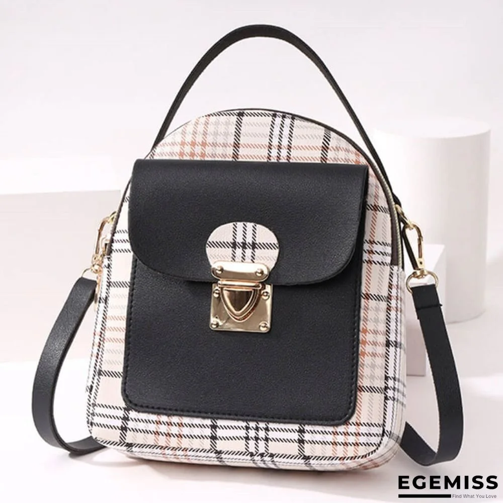 Black Fashion Casual Patchwork Zipper Backpack | EGEMISS