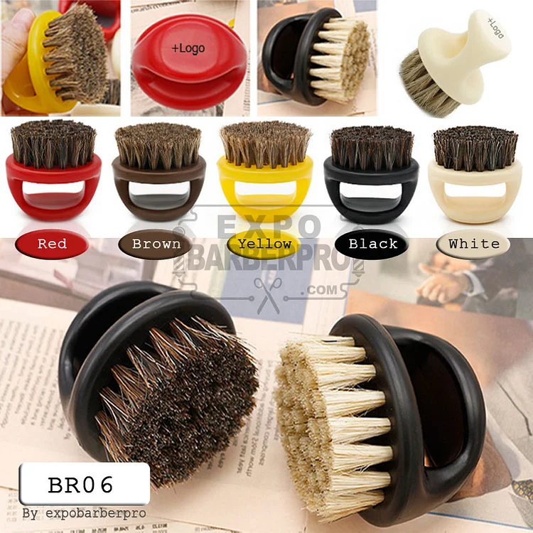 br06-High Quality Salon Tool Wooden Handle Soft Nylon Household Hair Neck Cleaning Brush