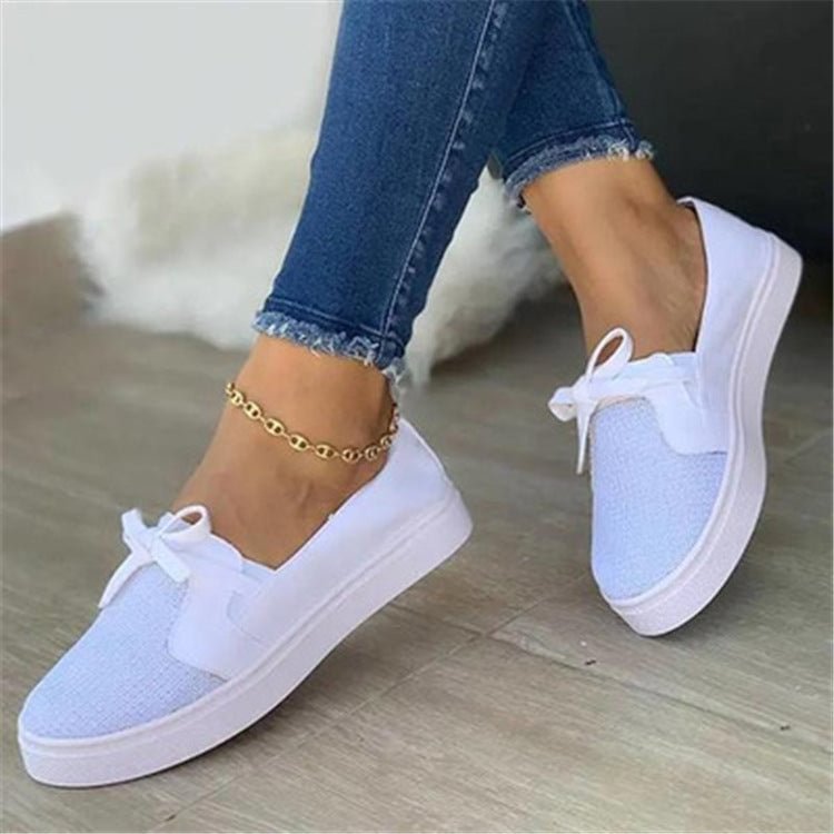 Canvas Lace-Up Casual Flats