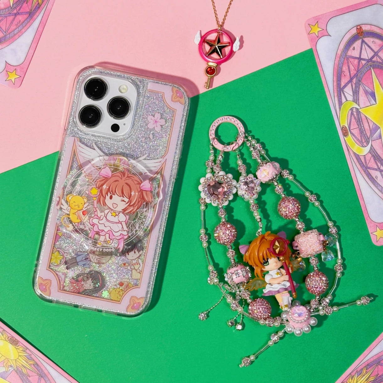 Sakura peripheral quicksand phone case