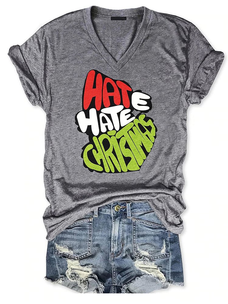 Bestdealfriday Christmas Short Sleeve Printed T-Shirt 9907018