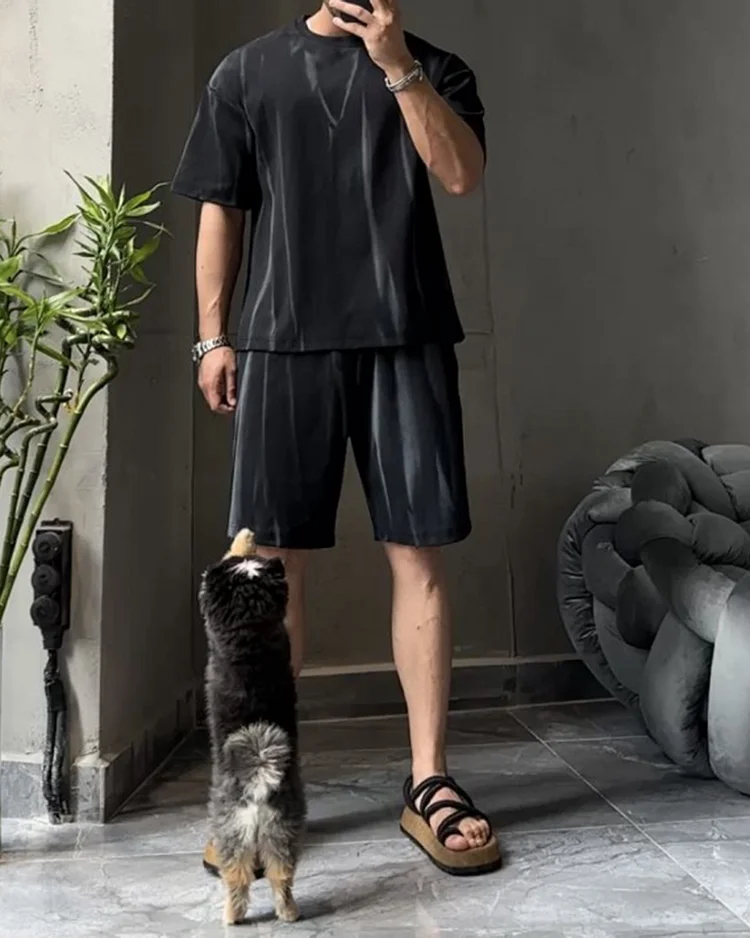 Men's Printed Two-Piece Set