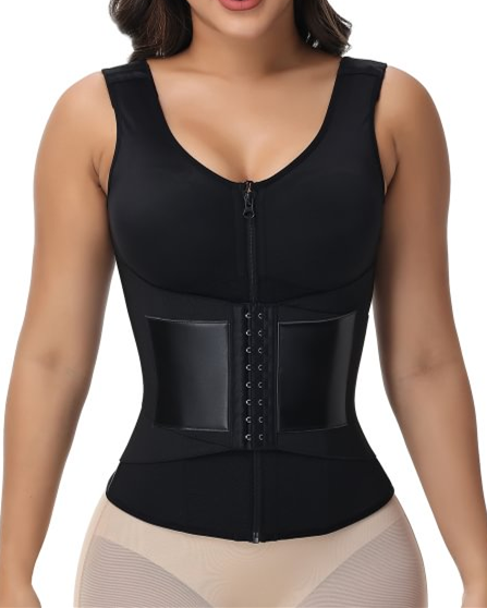 Zipper + Button Double Pressure Women's Waist Trainer