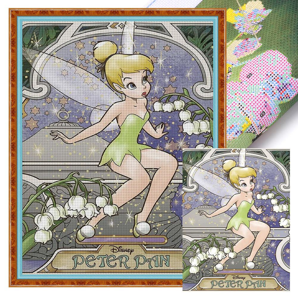 11CT Stamped Cross Stitch - Wonderful Fairy-Tinker Bell (40*55cm)