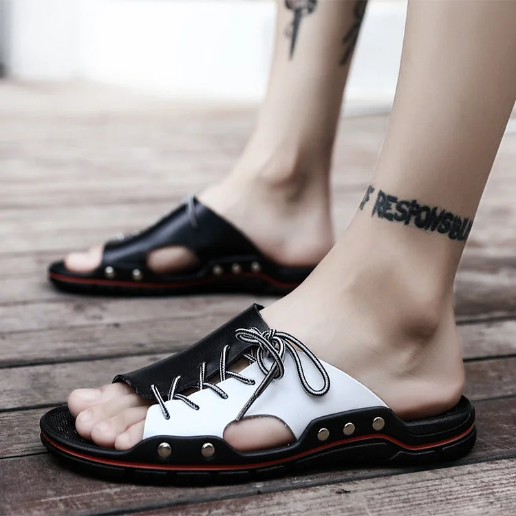 Men's Slippers & Flip-Flops Crochet Outdoor Slippers Beach Slippers Sporty Casual Beach Daily Outdoor