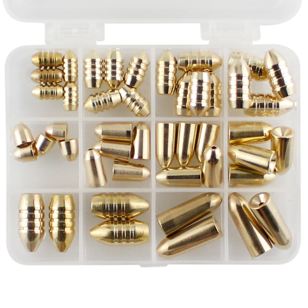 46pcs/set Golden Hollow Fishing Bullet Sinkers Set Lure Bait Sinking Weight, 501 Original
46pcs/set Golden Hollow Fishing Bullet Sinkers Set Lure Bait Sinking Weight, 501 Original