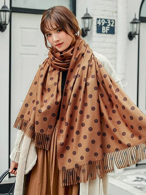 Cute Polka Stamped Scarves