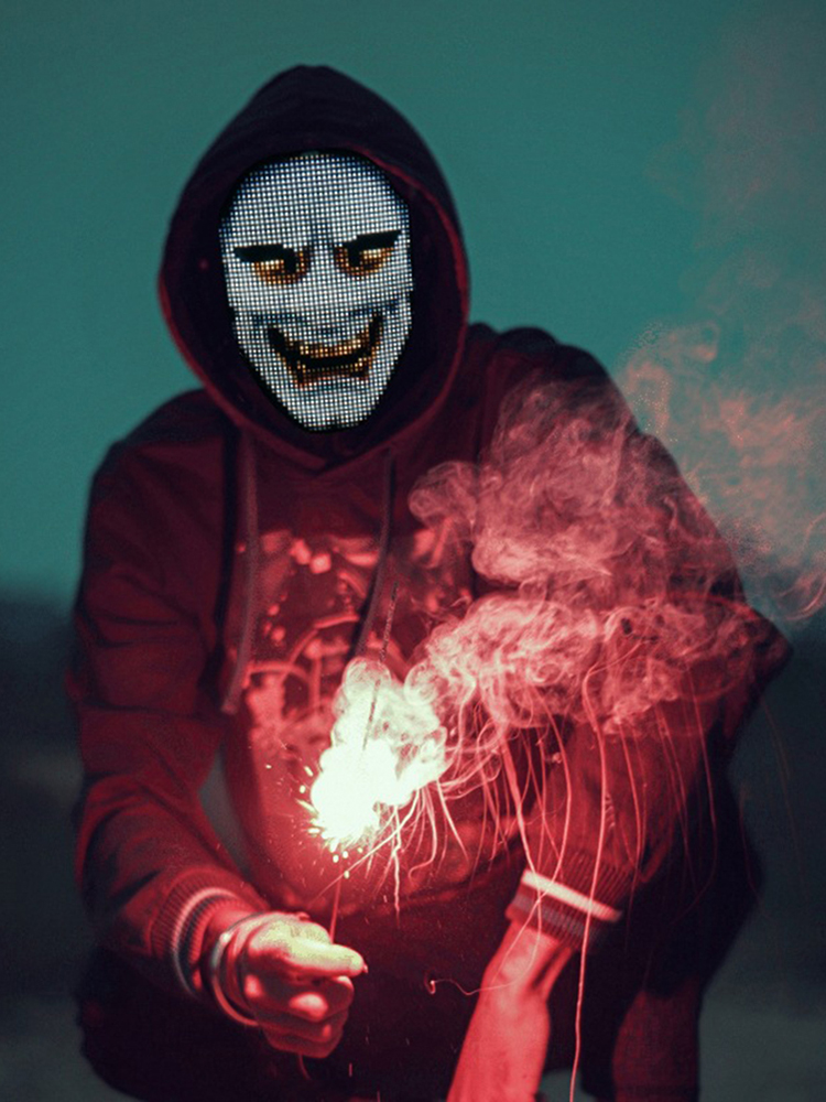 Halloween APP Operated LED Changing Face Luminous Festival Party Atmosphere Face Cover, 501 Original
Halloween APP Operated LED Changing Face Luminous Festival Party Atmosphere Face Cover, 501 Original