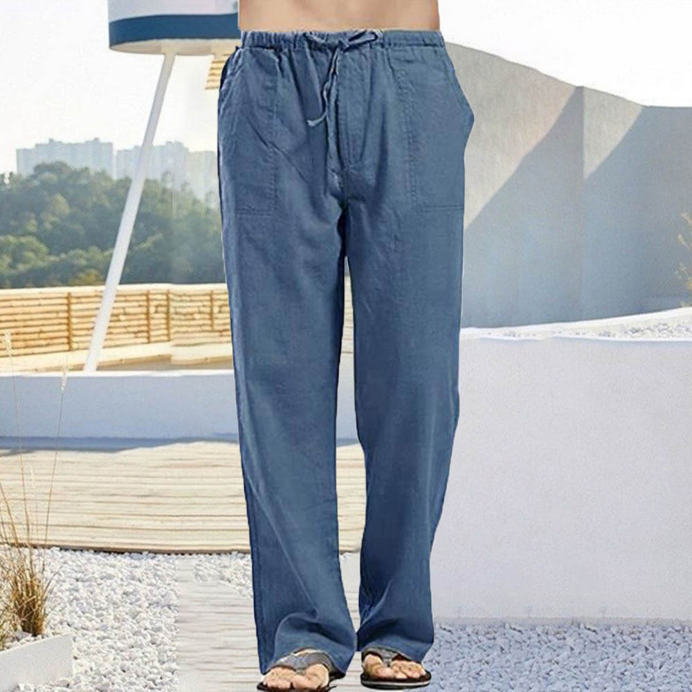 COOFANDY Pantaloni Uomo In Lino, Estivi E Larghi, Pantalaccio Casual Da - 11