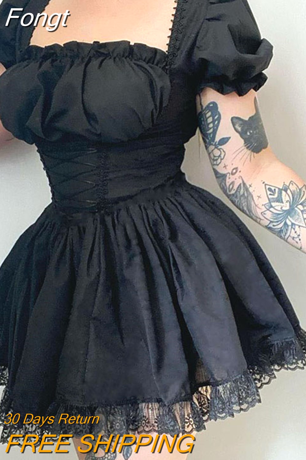 Women's princess Cut Goth Short Top main image 1