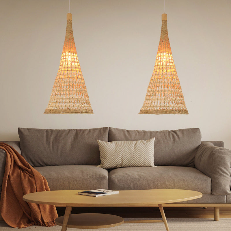 Farmhouse Wicker Pendant Light Shade