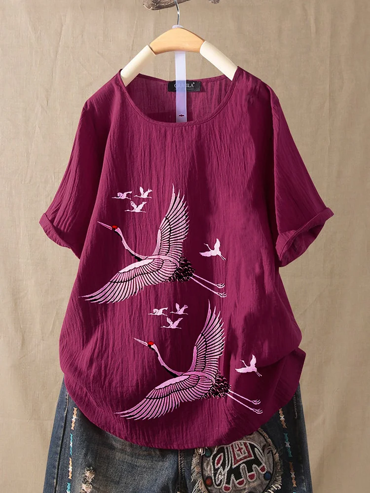 Bestdealfriday Violet Vintage Cotton Blend Shirts Tops 8969827