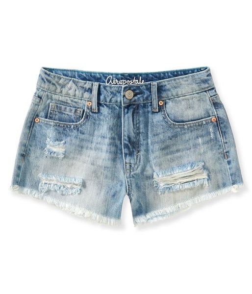 Aeropostale Womens High Rise Casual Denim Shorts - Life is Beautiful for You - SheChoic