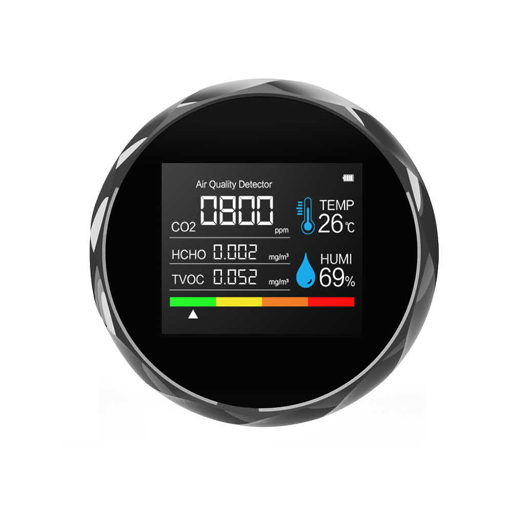 CO2 Carbon Dioxide Detector Temperature Humidity Air Gas Monitor (Black), 501 Original
CO2 Carbon Dioxide Detector Temperature Humidity Air Gas Monitor (Black), 501 Original