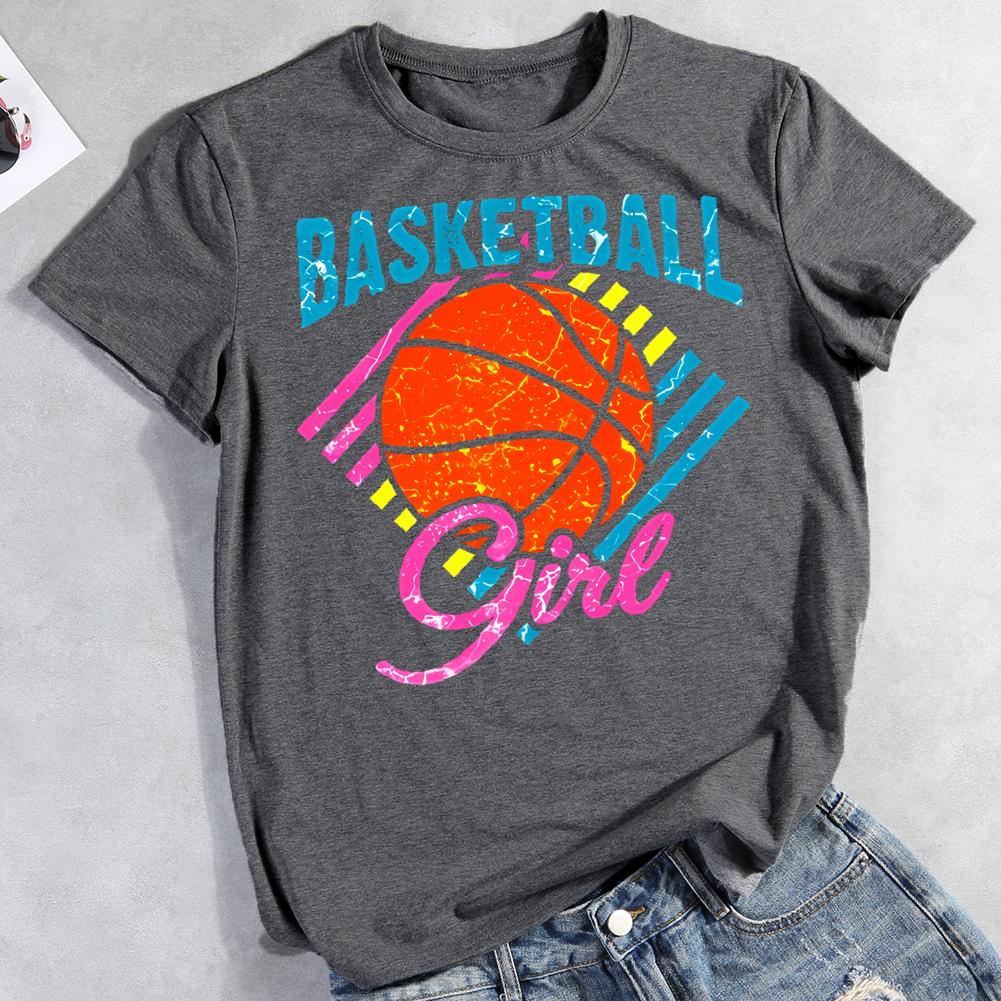 basketball girl Round Neck T-shirt-0021873-Guru-buzz