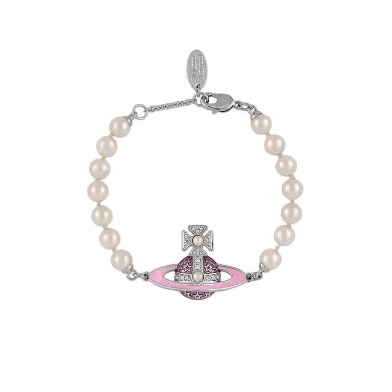 Vivienne Westwood Enamel Diamond Saturn Bracelet