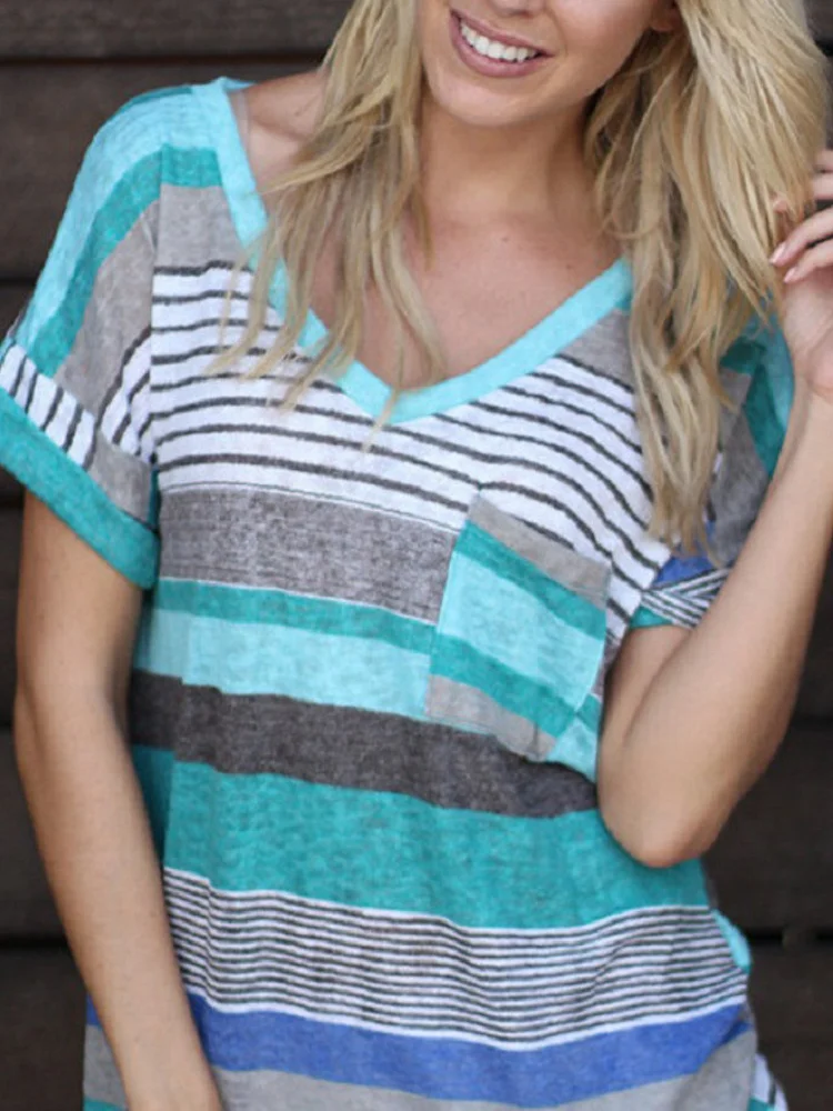Bestdealfriday V Neck Casual Cotton Blend Shirts Tops