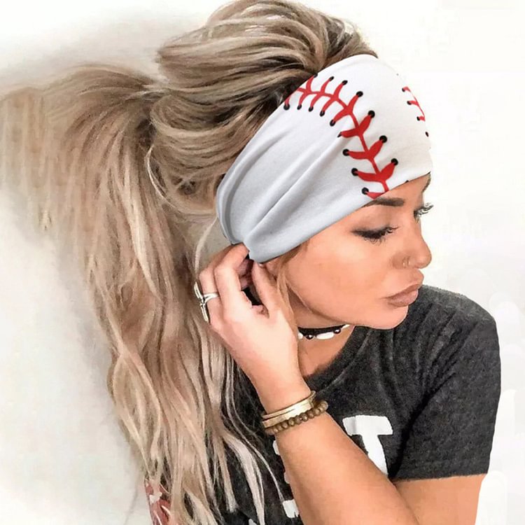 Comstylish Baseball Print Casual Headband