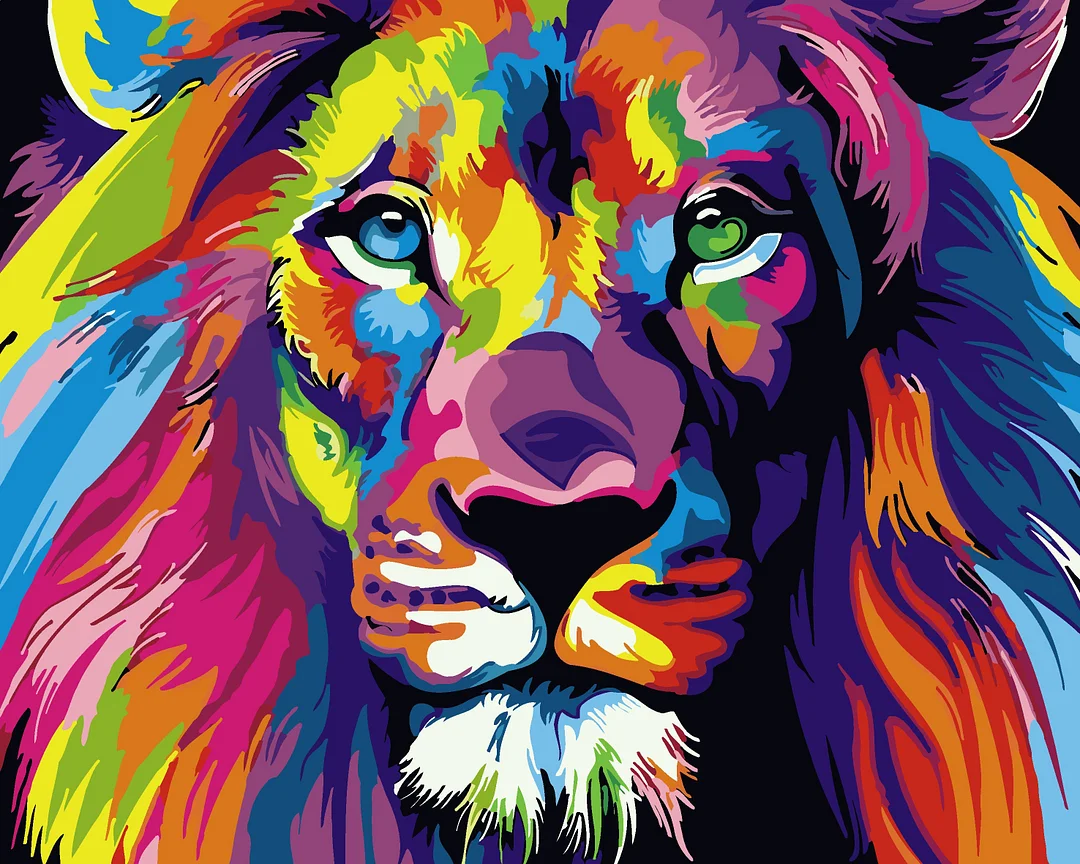 Lion Paint By Numbers Kits UK For Adult HQD1348