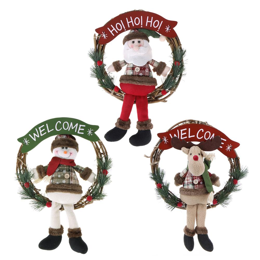 Christmas Rattan Ring Wreath Door Hanging Santa Snowman Elk Ornament, Snowman 2., 501 Original
Christmas Rattan Ring Wreath Door Hanging Santa Snowman Elk Ornament, Snowman 2., 501 Original