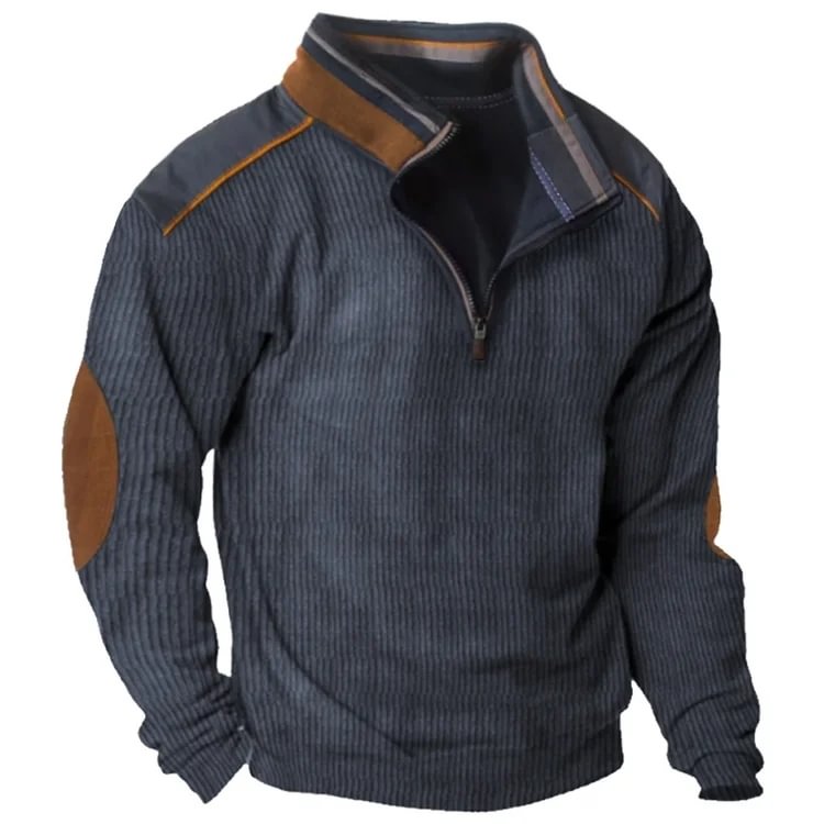Men's Vintage Waffle Tactical Sweatshirt