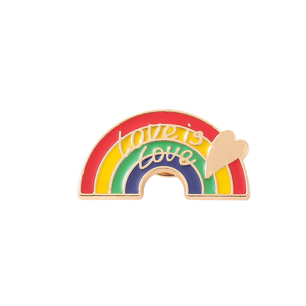 5pcs Pride Rainbow Pins Love Letter Brooch Badge Accessory Lgbt