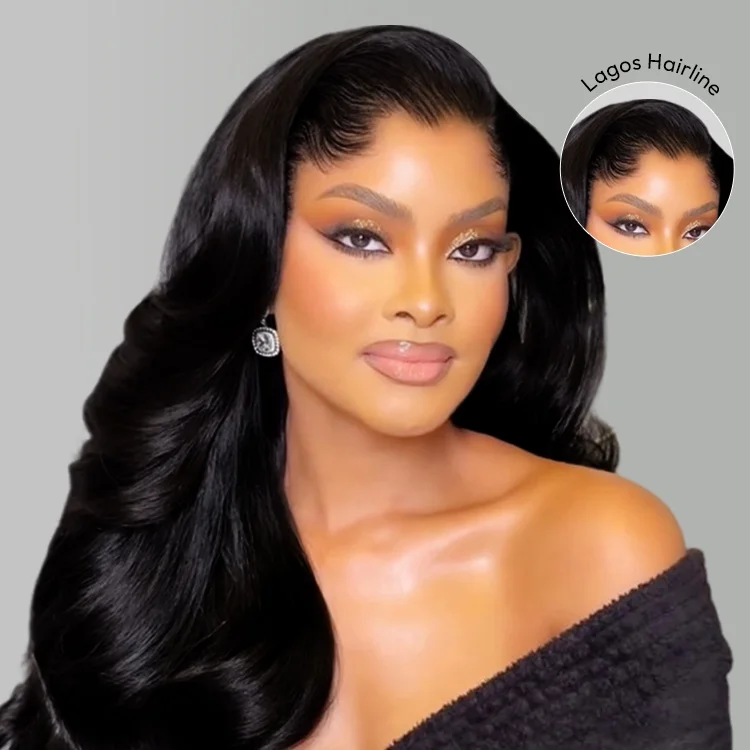 M-Shaped Hairline Body Wave 13x4 Frontal Wig Lagos Hairline Wigs