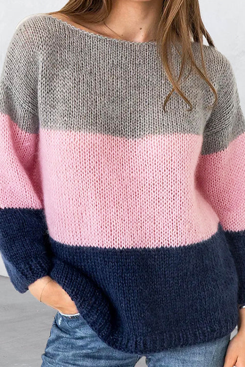 Cotton Colorblock Drop Shoulder Sweatshirt main image 0