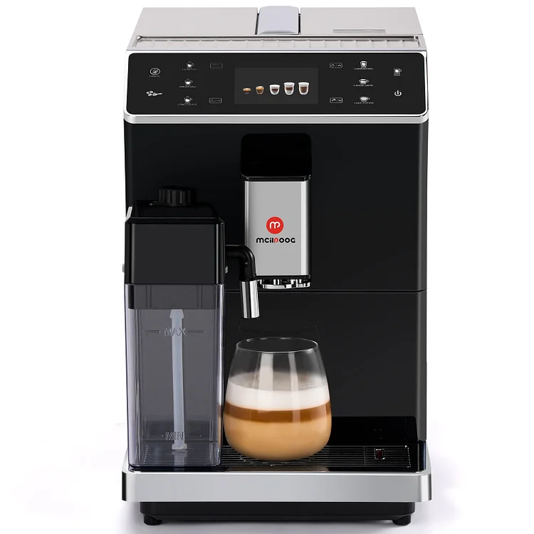 Mcilpoog  ws-202 Super Automatic Espresso Coffee Machine,Fully Automatic Espresso Machine With Grinder, Easy To Use Touch Screen Coffee Maker with Milk Frother. mcilpoog