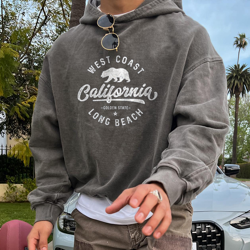 Men's Vintage Oversized "CALIFORNIA" Print Sweatshirt / TECHWEAR CLUB / Techwear