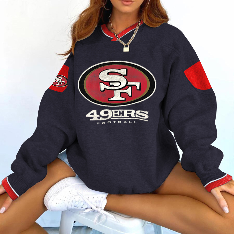 49ers Football Team Print Comfort Women's Sweatshirt