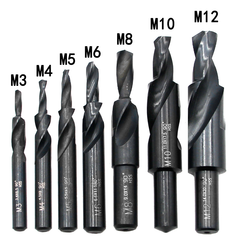 M3-M10 90 Degree HSS Twist Step Drill Bits 6542 Nitride Template Drills, 501 Original
M3-M10 90 Degree HSS Twist Step Drill Bits 6542 Nitride Template Drills, 501 Original