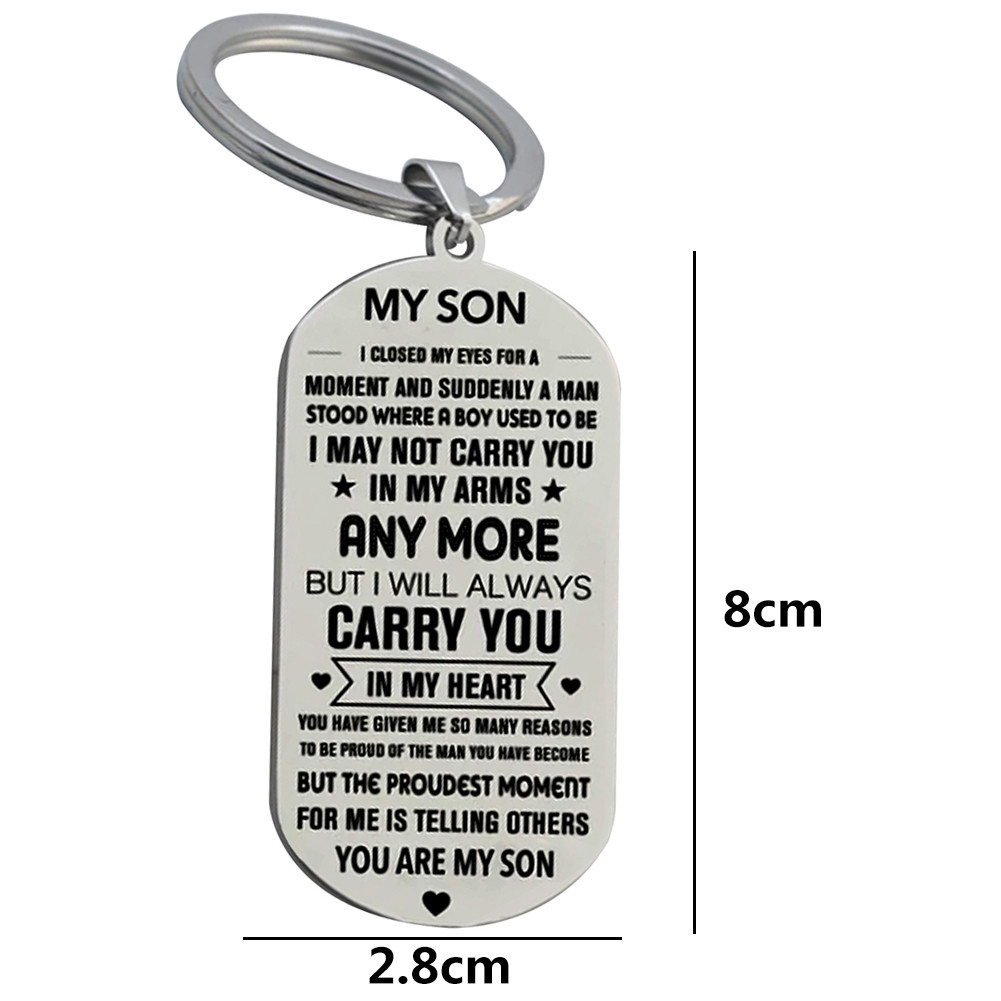 Keychain for Son, Metal Key Ring from Parents, Mom, Dad, Birthday Gift, 3 #, 501 Original
Keychain for Son, Metal Key Ring from Parents, Mom, Dad, Birthday Gift, 3 #, 501 Original