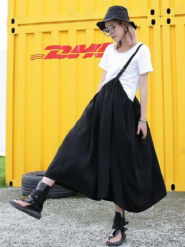 Loose Fashion Designed T-Shirt And Skirt Suits