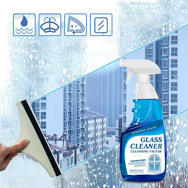Powerful stain removal glass cleaner