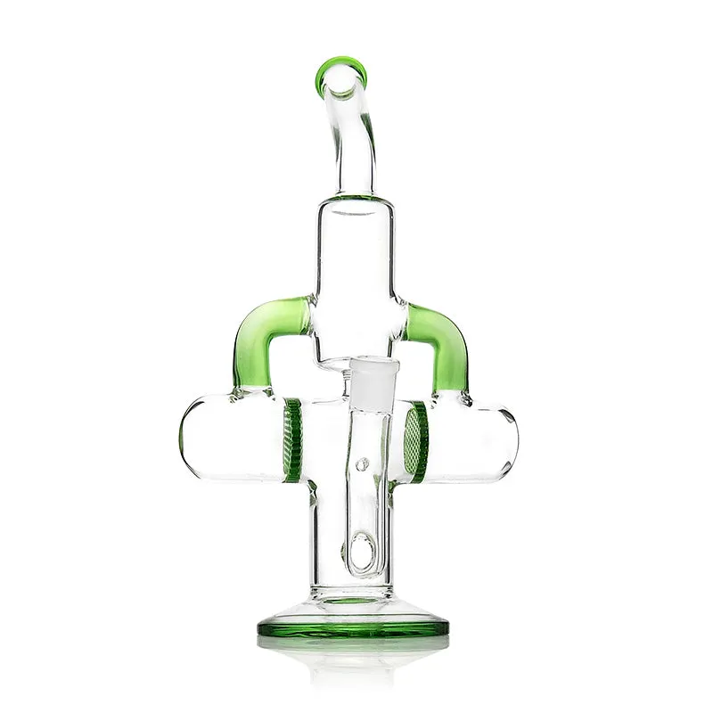 Big and Thick Recycler Glass Bong Recycle Perc