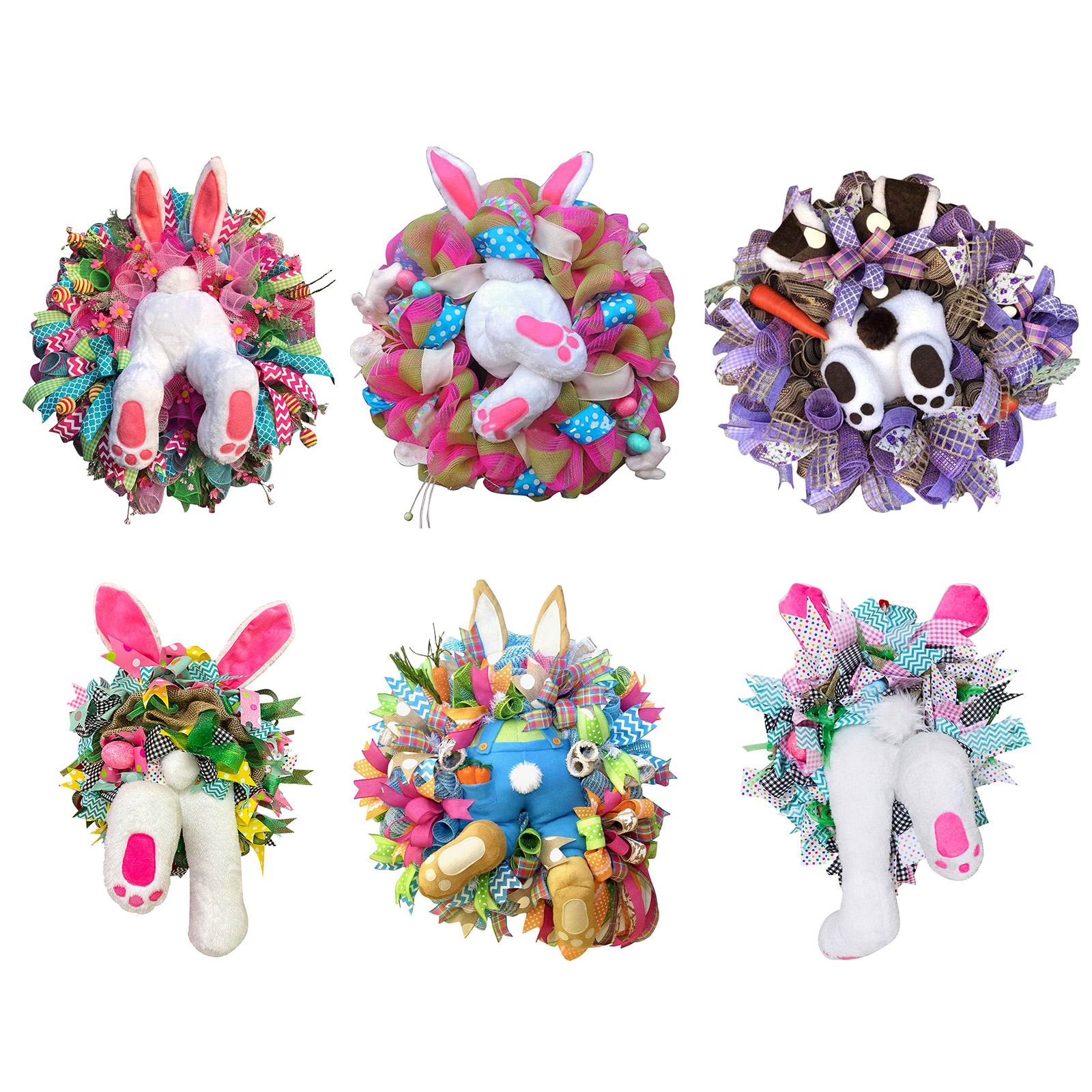 Easter Rabbit Wreath for Front Door, Cute Plush Bunny Butt Ears Garland, 05, 501 Original
Easter Rabbit Wreath for Front Door, Cute Plush Bunny Butt Ears Garland, 05, 501 Original