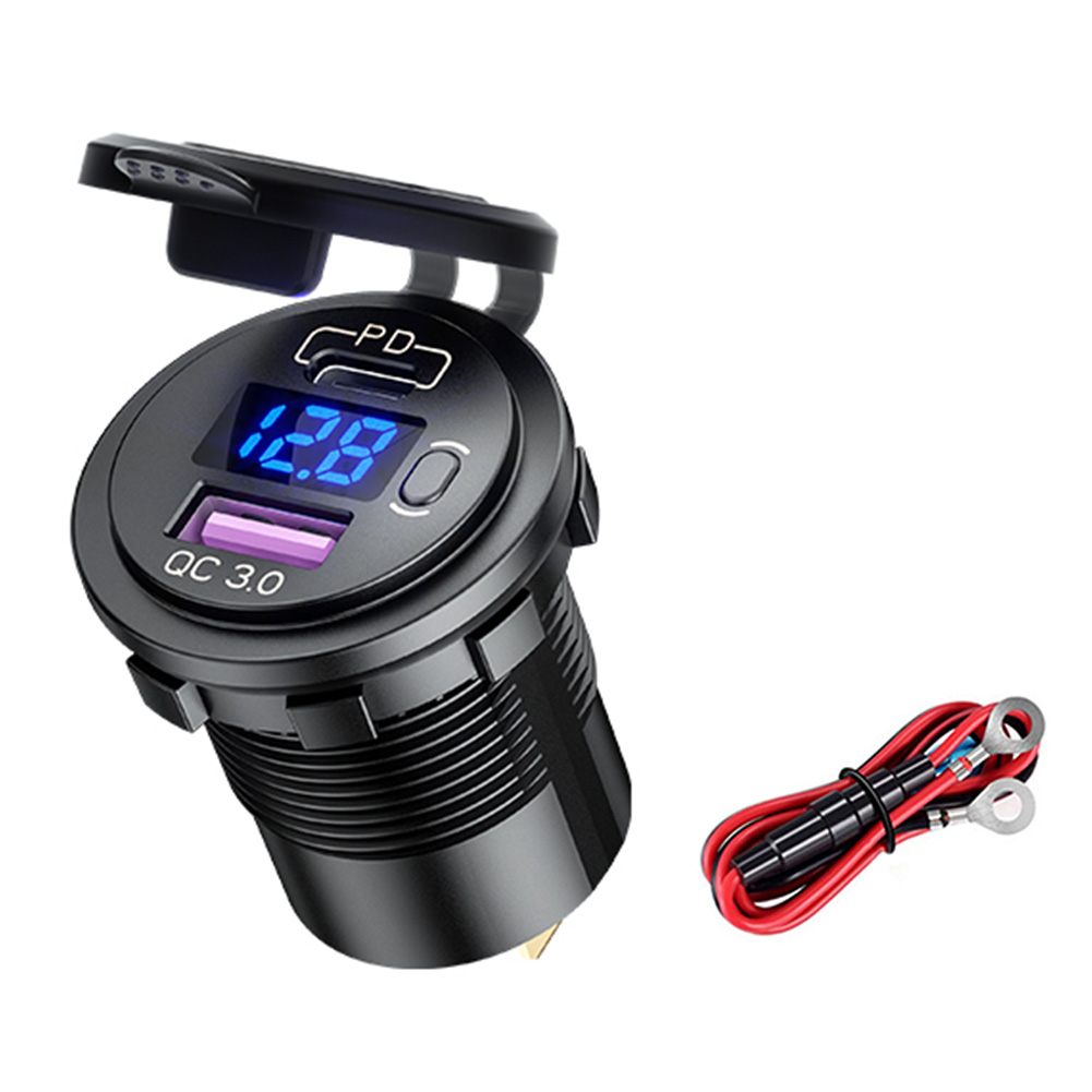 Dual USB Car Phone Charger QC 3.0 PD Socket with LED Voltmeter, Blue, 501 Original
Dual USB Car Phone Charger QC 3.0 PD Socket with LED Voltmeter, Blue, 501 Original