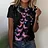 Efenbei Women T-Shirts Fashion 3d Butterfly Print Tshirt For Ladies Casual Streetwear Short Sleeves Tops Female Clothing Tees Camisetas