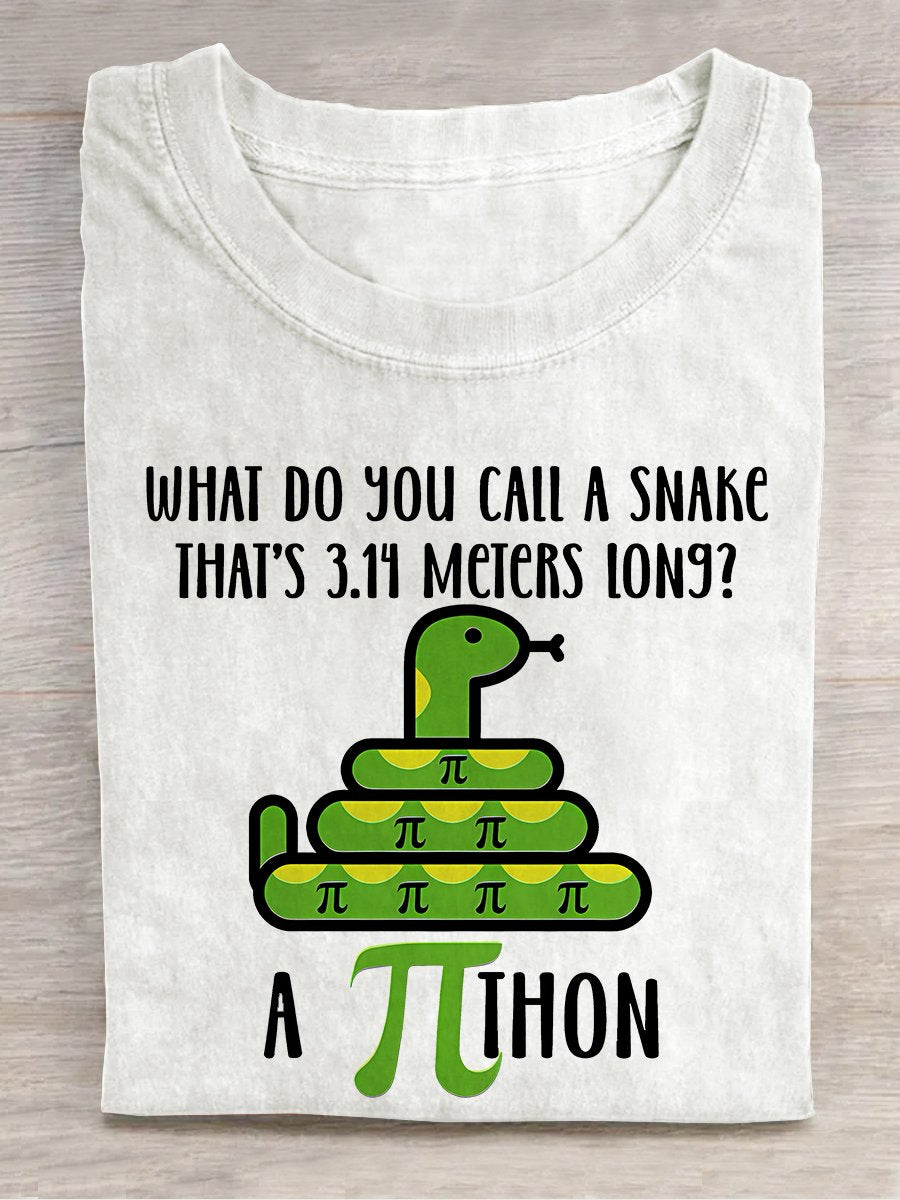Happy Pi Day Jokes and Riddles Casual Print Tshirt