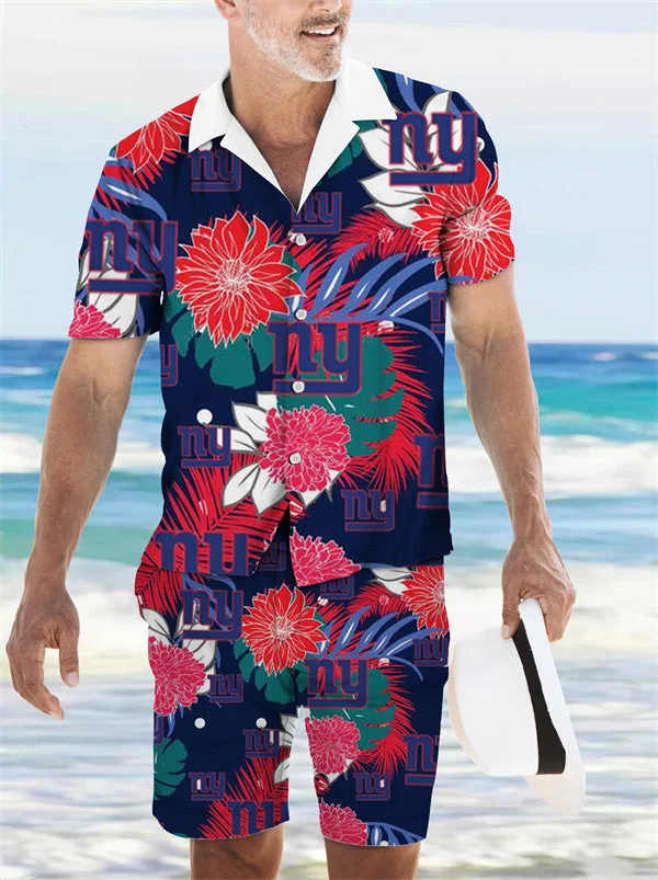 New York Giants
Limited Edition Hawaiian Shirt And Shorts Two-Piece Suits