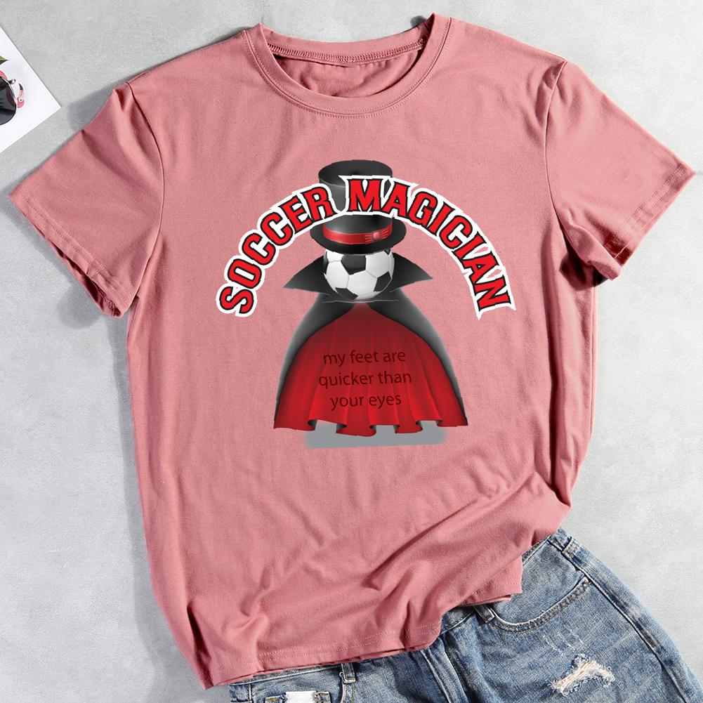 Soccer Magician Round Neck T-shirt-0019450-Guru-buzz