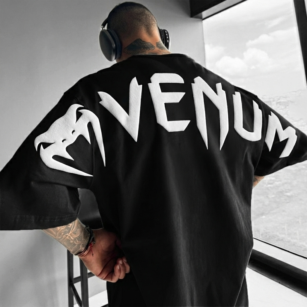 Men's 3D Craft Fighting Trendy Print Crew Neck Short Sleeve T-Shirt